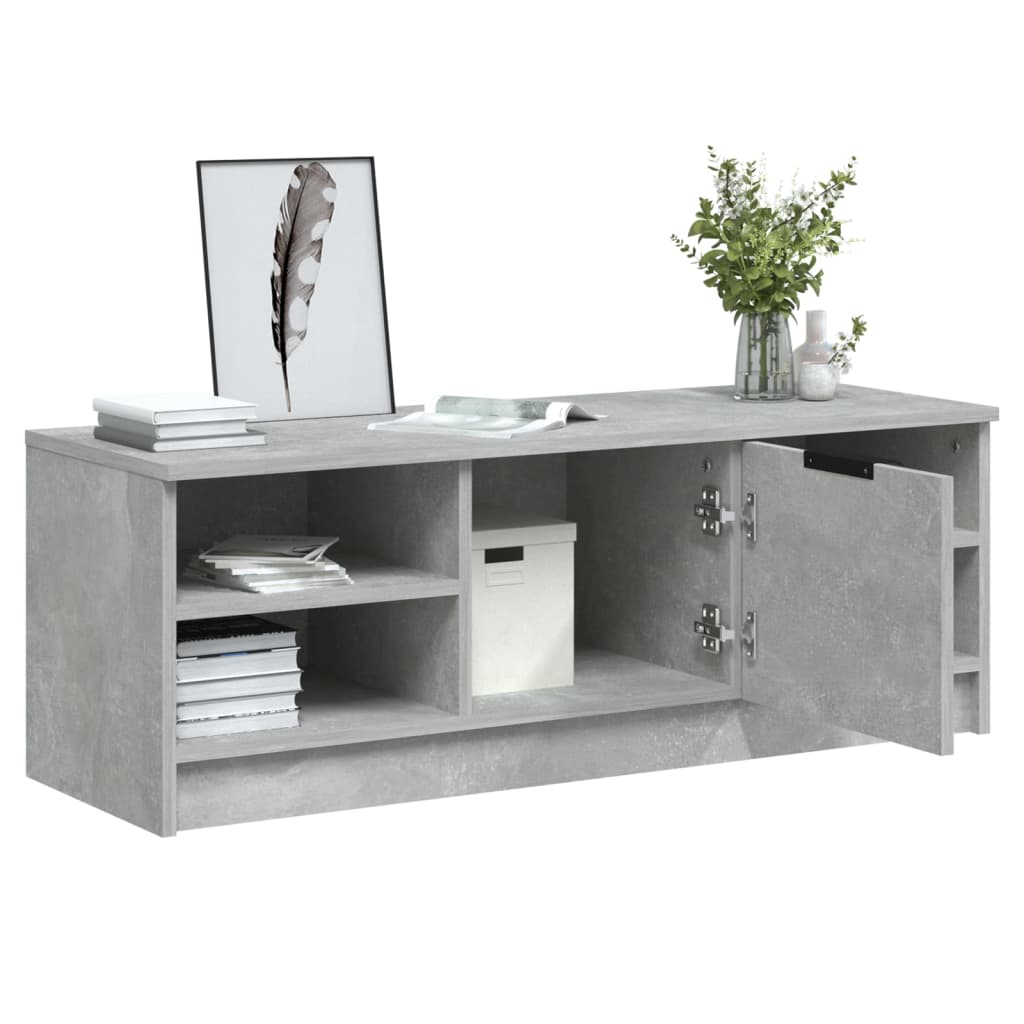 Meuble TV Gris béton 102x35,5x36,5 cm Bois d'ingénierie - XIOS