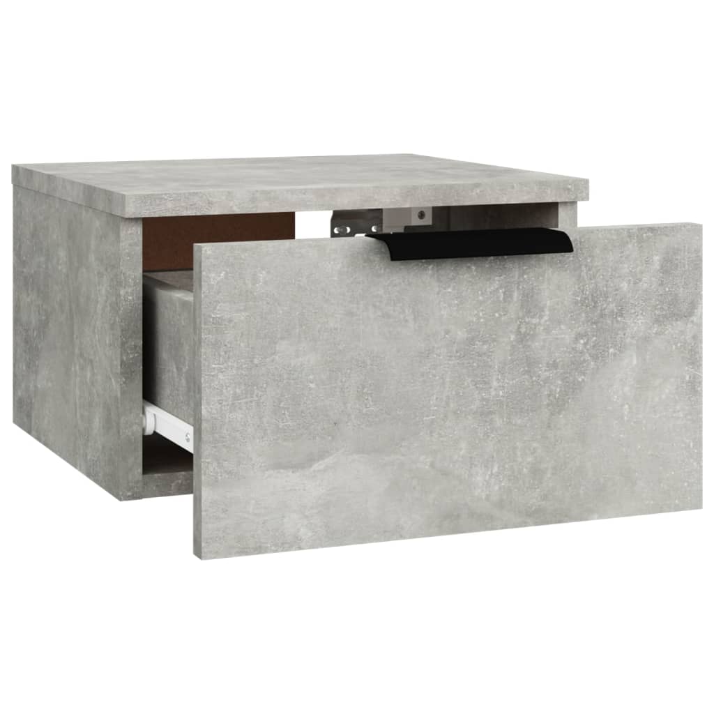 Table de chevet murale Gris béton 34x30x20 cm - XIOS