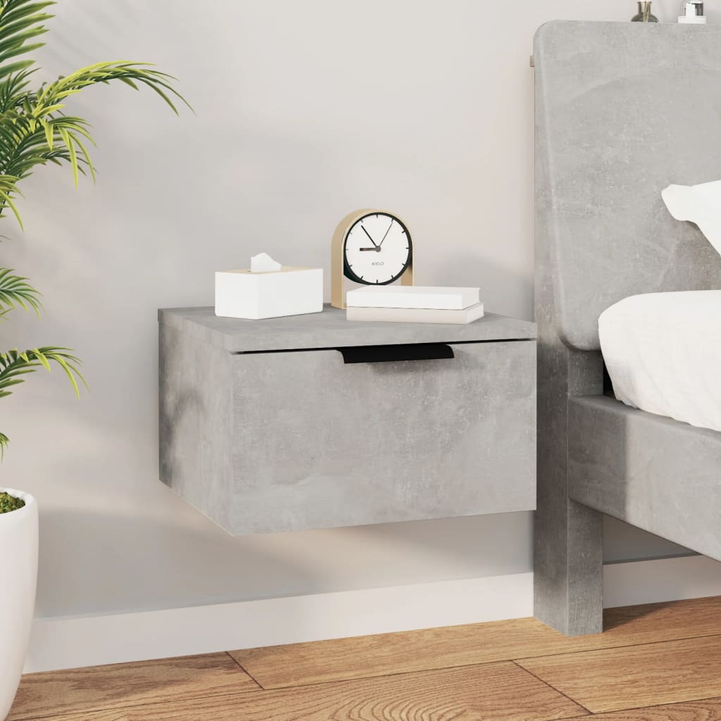 Tables de chevet murales 2 pcs Gris béton 34x30x20 cm - XIOS