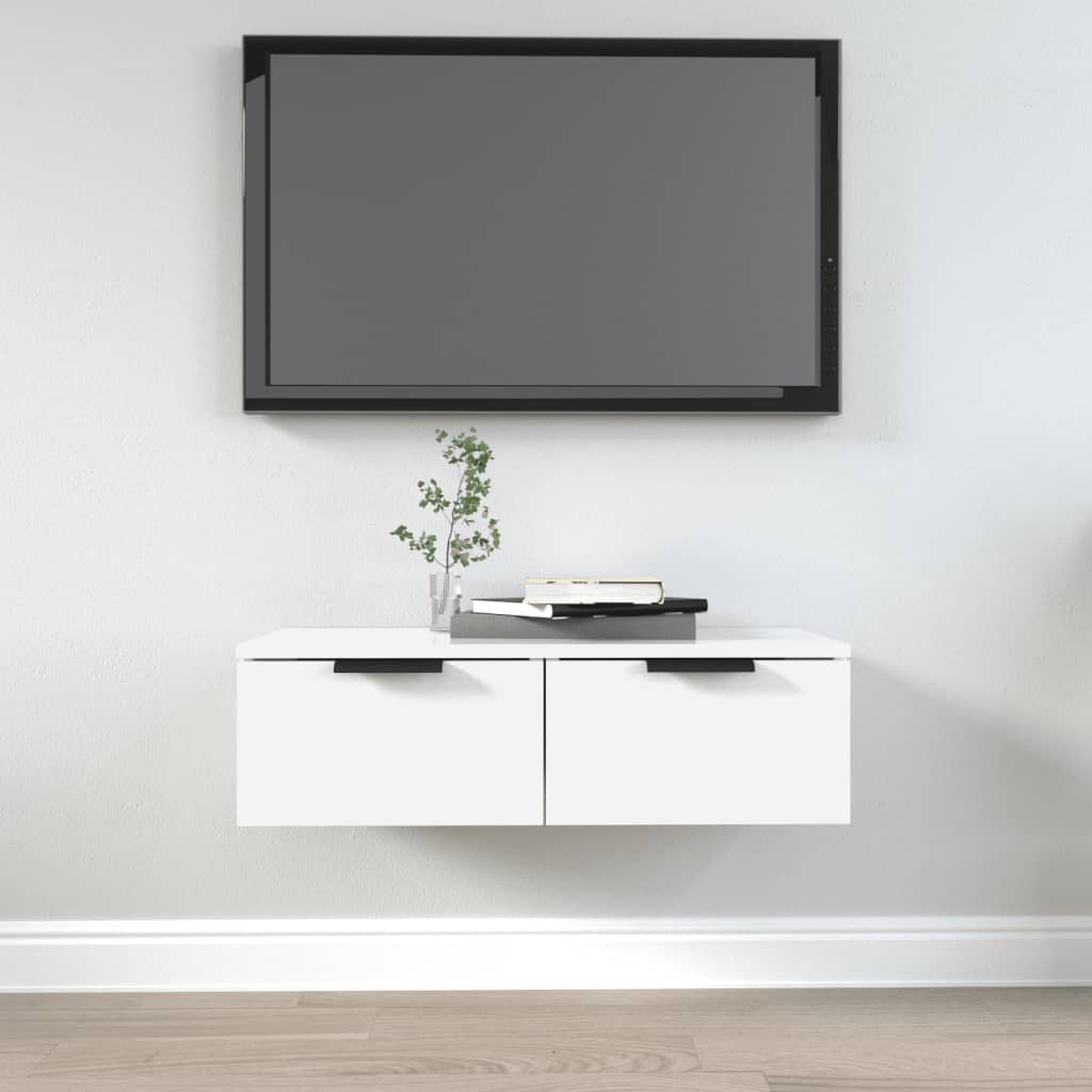 Armoire murale blanc 68x30x20 cm bois d'ingénierie - XIOS