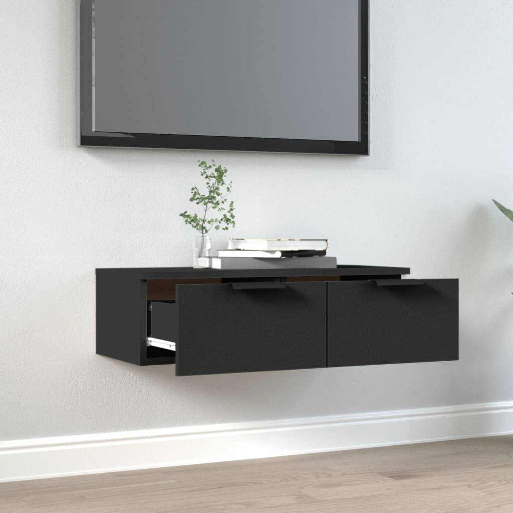 Armoire murale noir 68x30x20 cm bois d'ingénierie - XIOS