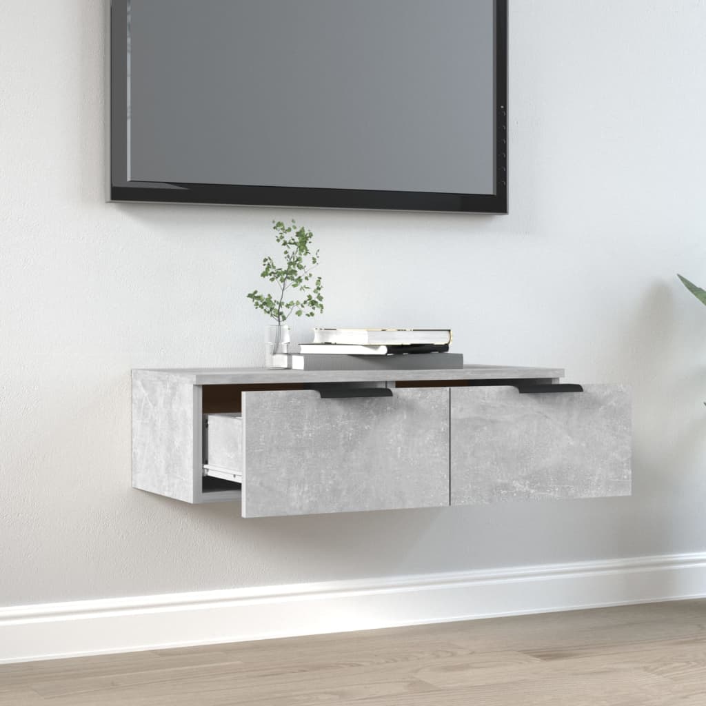 Armoire murale Gris béton 68x30x20 cm Bois d'ingénierie - XIOS