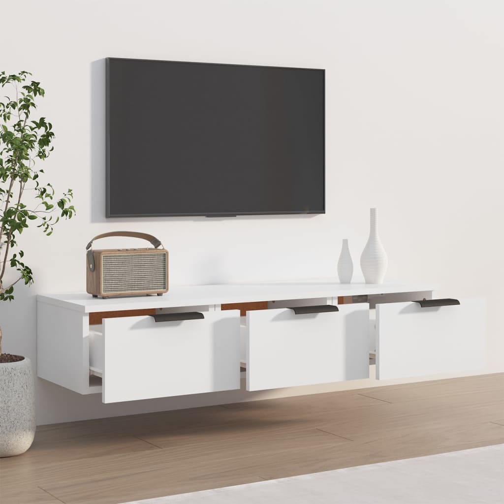 Armoire murale blanc 102x30x20 cm bois d'ingénierie Armoires & meubles de rangement vidaXL