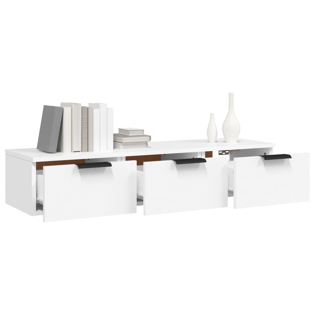 Armoire murale blanc 102x30x20 cm bois d'ingénierie Armoires & meubles de rangement vidaXL