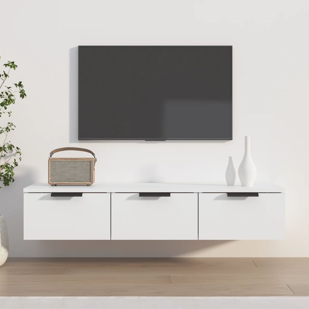 Armoire murale blanc 102x30x20 cm bois d'ingénierie Armoires & meubles de rangement vidaXL