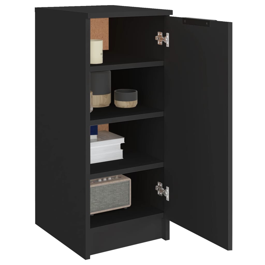 Armoire à chaussures noir 30x35x70 cm bois d'ingénierie - XIOS