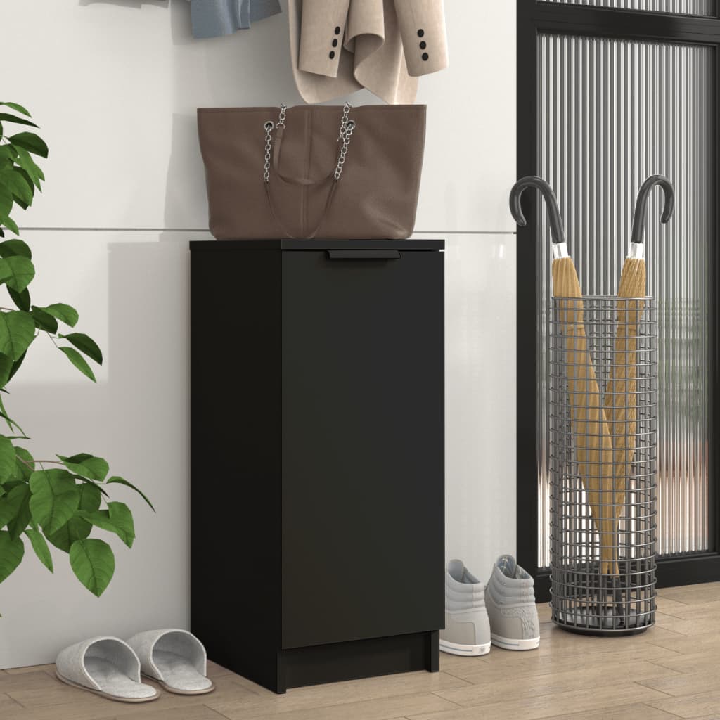 Armoire à chaussures noir 30x35x70 cm bois d'ingénierie - XIOS