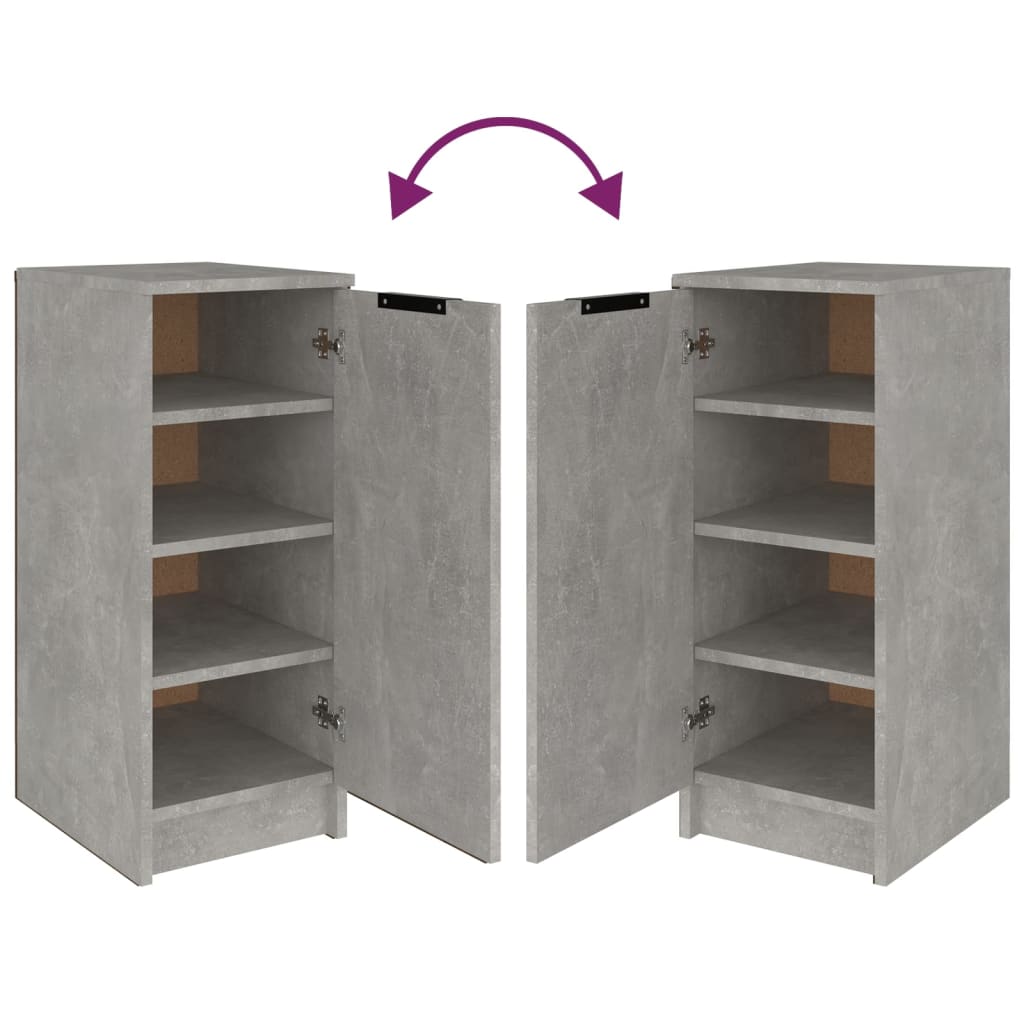 Armoire à chaussures Gris béton 30x35x70 cm Bois d'ingénierie - XIOS