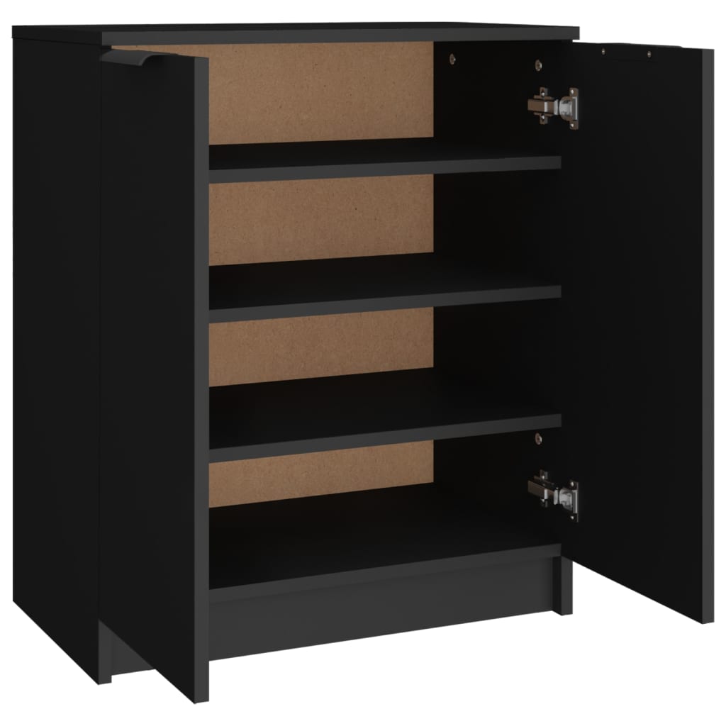 Armoire à chaussures Noir 59x35x70 cm bois d'ingénierie - XIOS