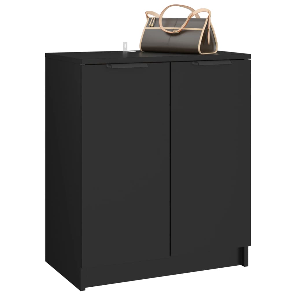 Armoire à chaussures Noir 59x35x70 cm bois d'ingénierie - XIOS