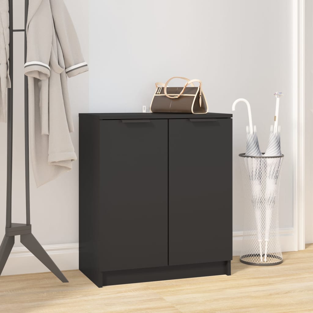 Armoire à chaussures Noir 59x35x70 cm bois d'ingénierie - XIOS