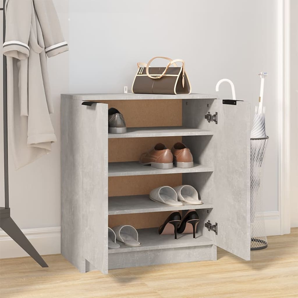 Armoire à chaussures Gris béton 59x35x70 cm Bois d'ingénierie - XIOS