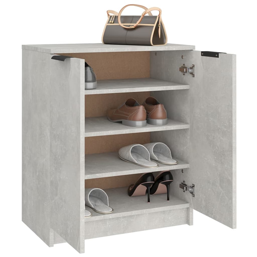 Armoire à chaussures Gris béton 59x35x70 cm Bois d'ingénierie - XIOS