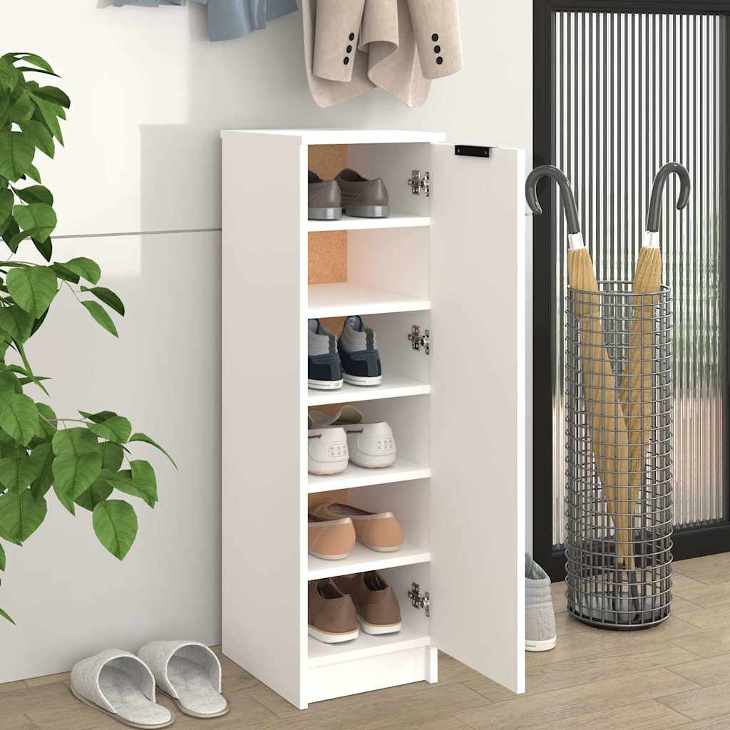 Armoire à chaussures Blanc 30x35x100 cm Bois d'ingénierie - XIOS