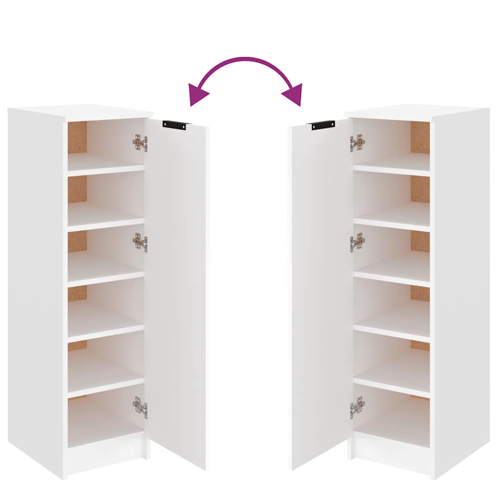 Armoire à chaussures Blanc 30x35x100 cm Bois d'ingénierie - XIOS