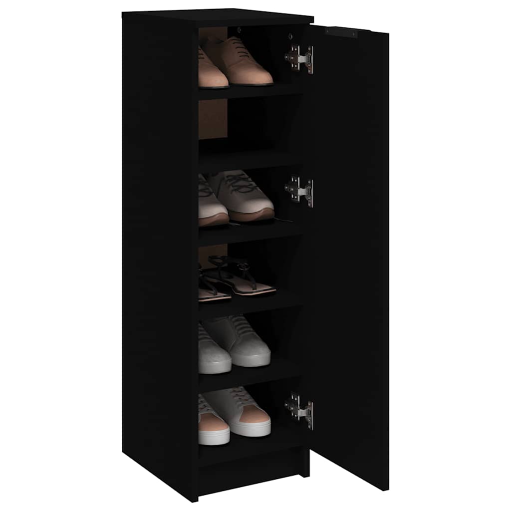Armoire à chaussures noir 30x35x100 cm bois d'ingénierie - XIOS