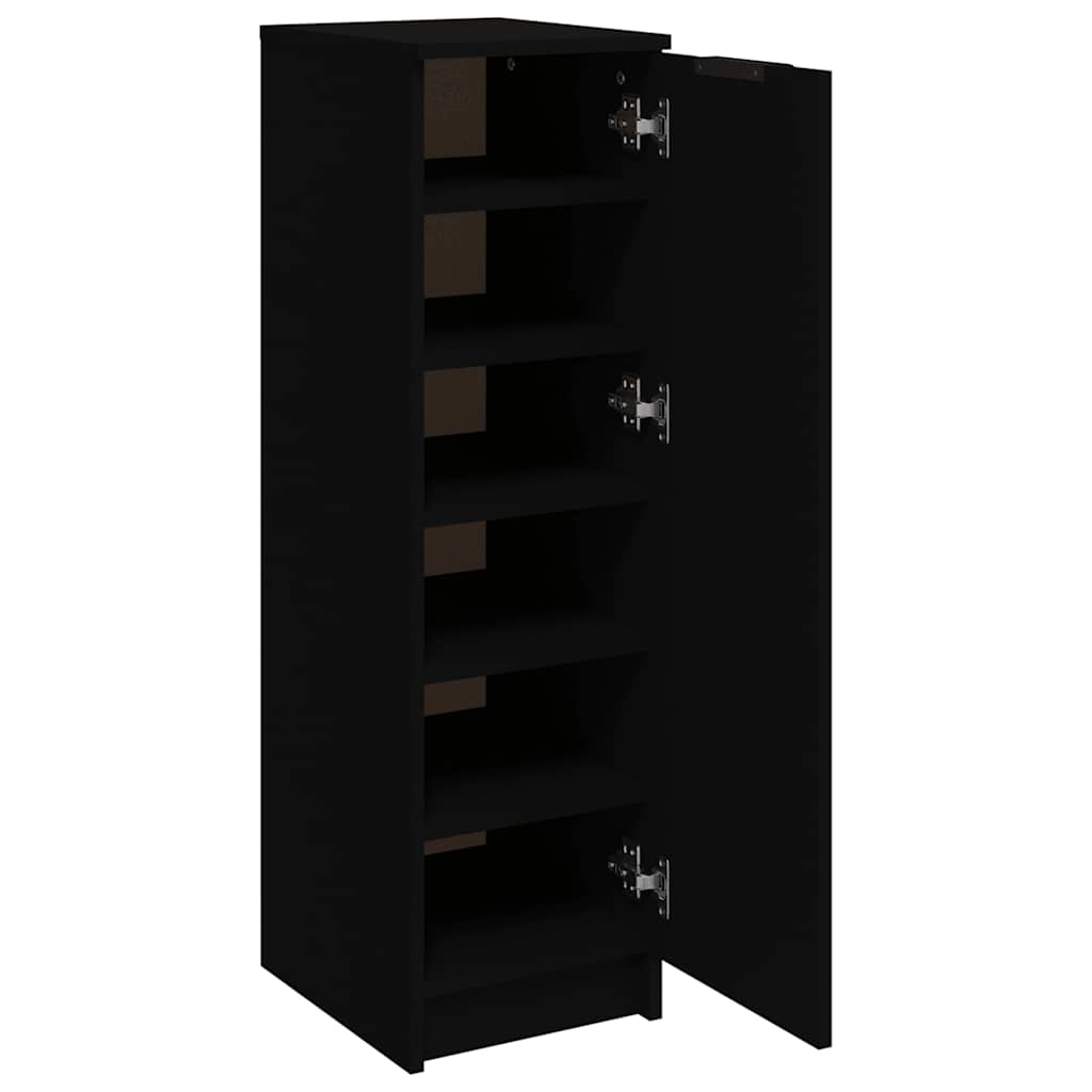 Armoire à chaussures noir 30x35x100 cm bois d'ingénierie - XIOS