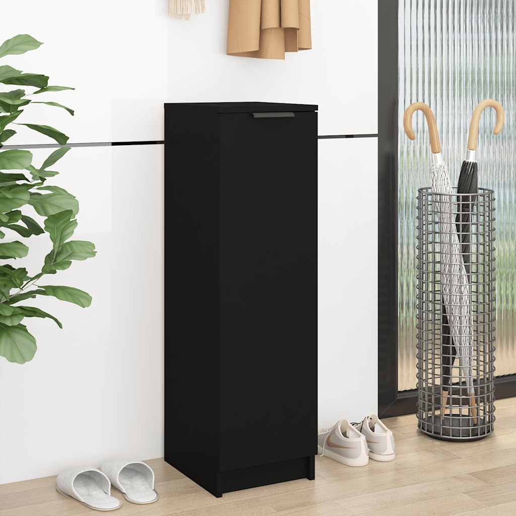 Armoire à chaussures noir 30x35x100 cm bois d'ingénierie - XIOS