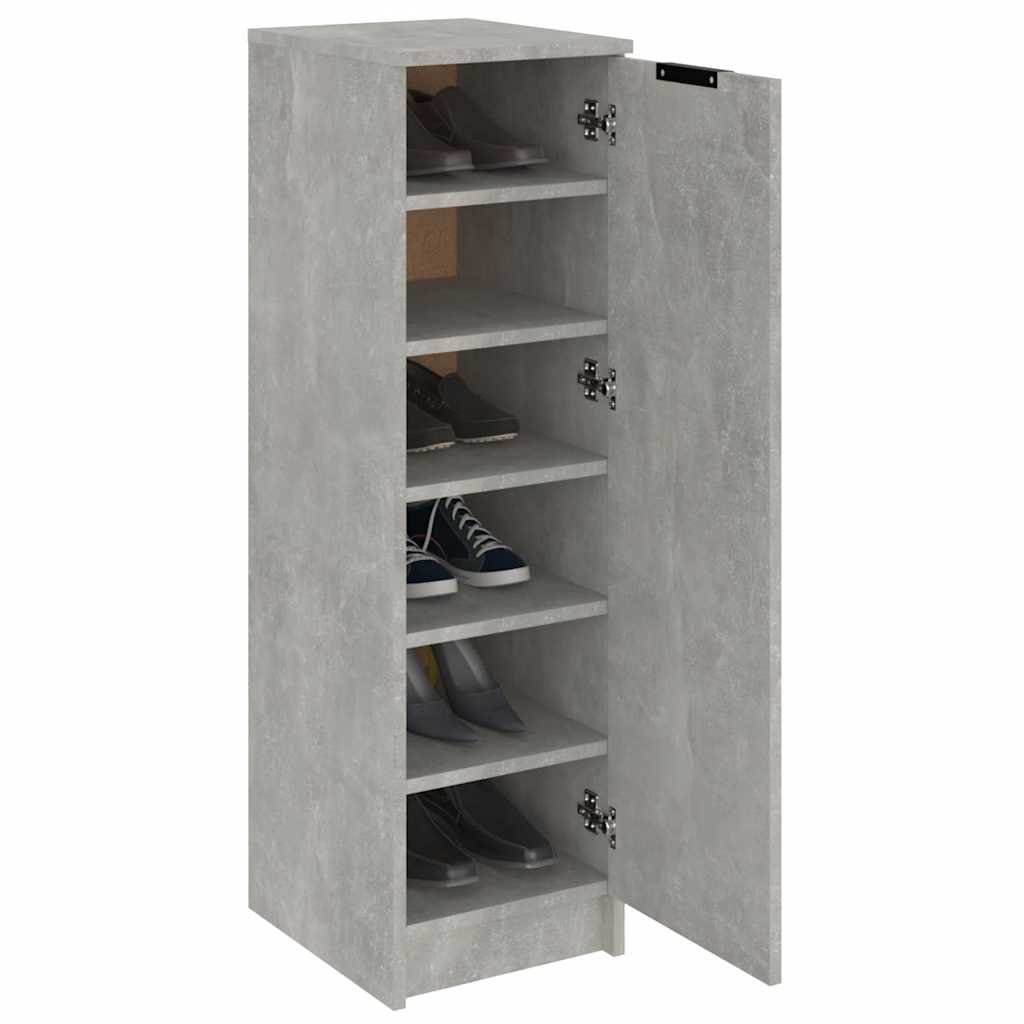 Armoire à chaussures Gris béton 30x35x100 cm Bois d'ingénierie - XIOS