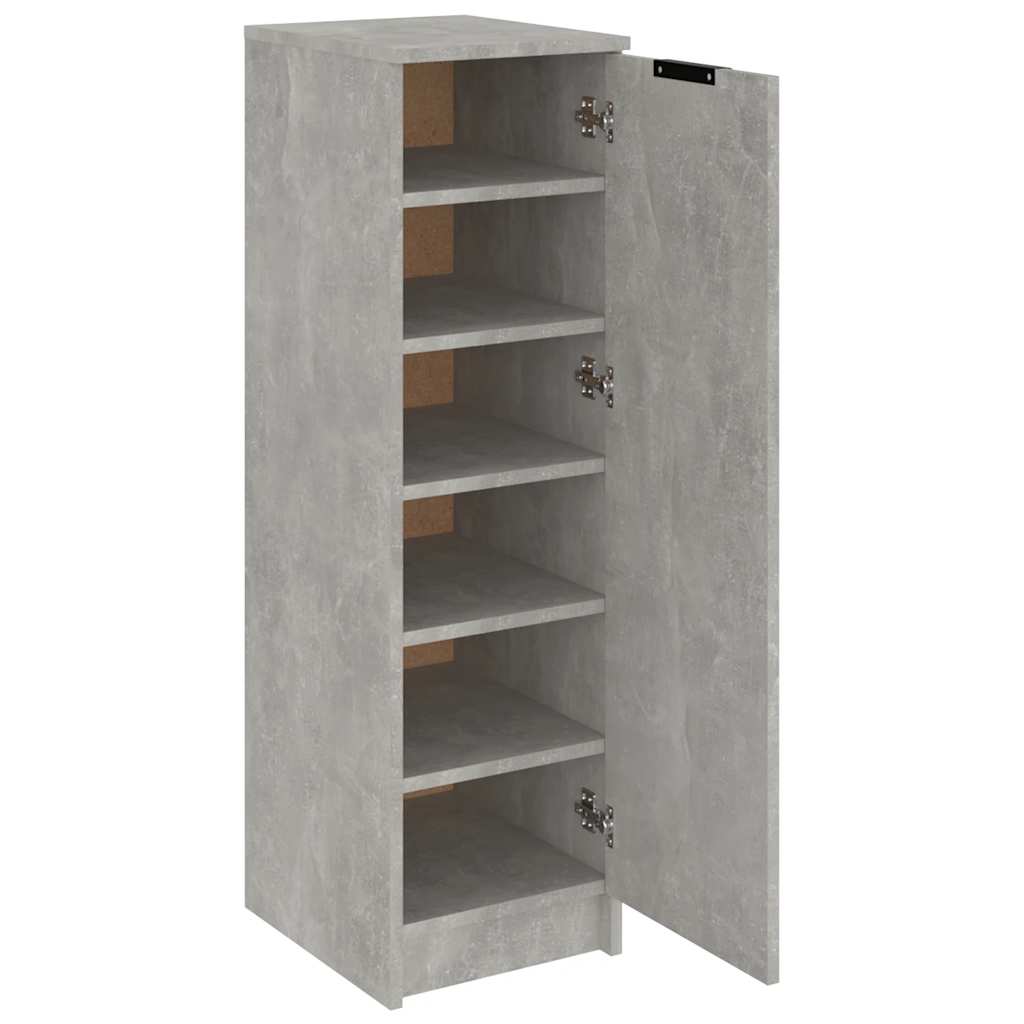 Armoire à chaussures Gris béton 30x35x100 cm Bois d'ingénierie - XIOS
