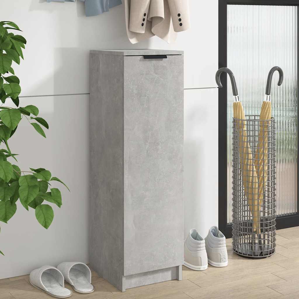 Armoire à chaussures Gris béton 30x35x100 cm Bois d'ingénierie - XIOS