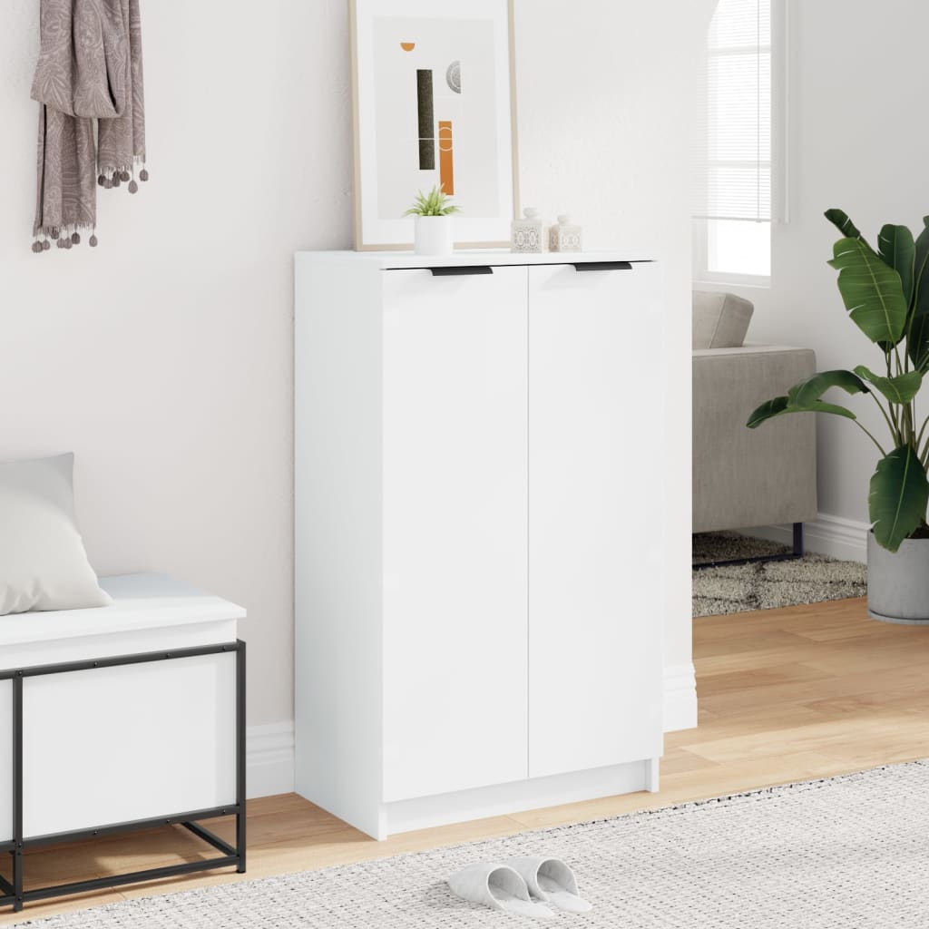 Armoire à chaussures Blanc 59x35x100,5 cm Bois d'ingénierie - XIOS