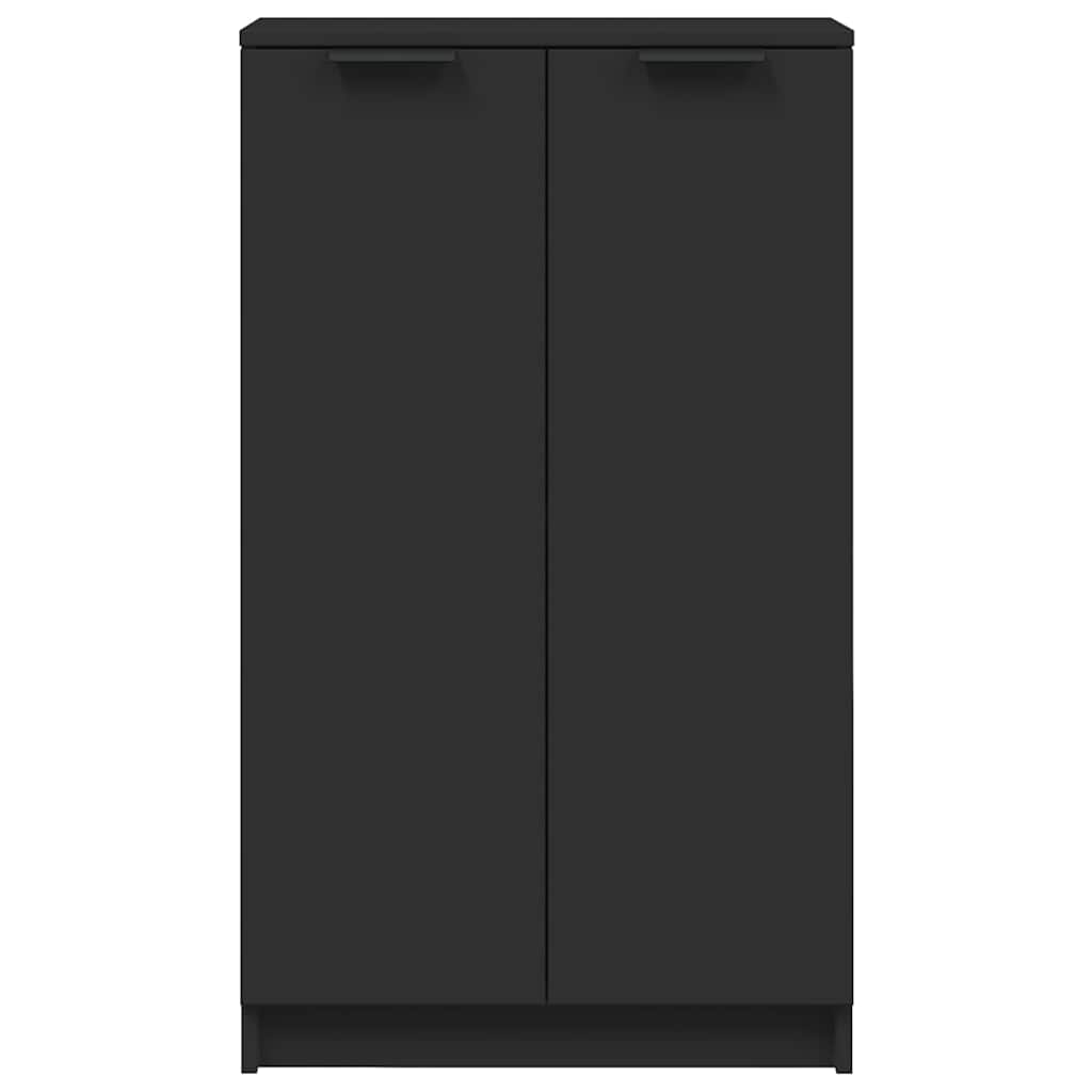 Armoire à chaussures noir 59x35x100 cm bois d'ingénierie