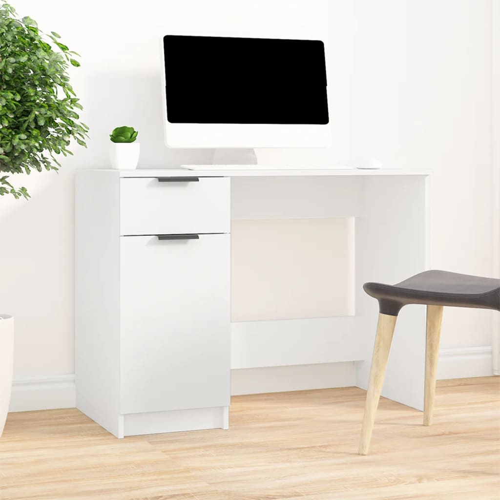 Bureau Blanc 100x50x75 cm Bois d'ingénierie Bureaux vidaXL