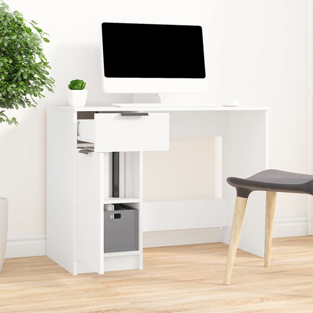 Bureau Blanc 100x50x75 cm Bois d'ingénierie Bureaux vidaXL