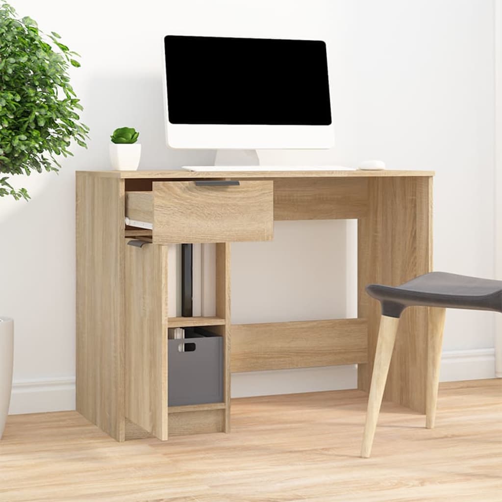 Bureau Chêne sonoma 100x50x75 cm Bois d'ingénierie Bureaux vidaXL