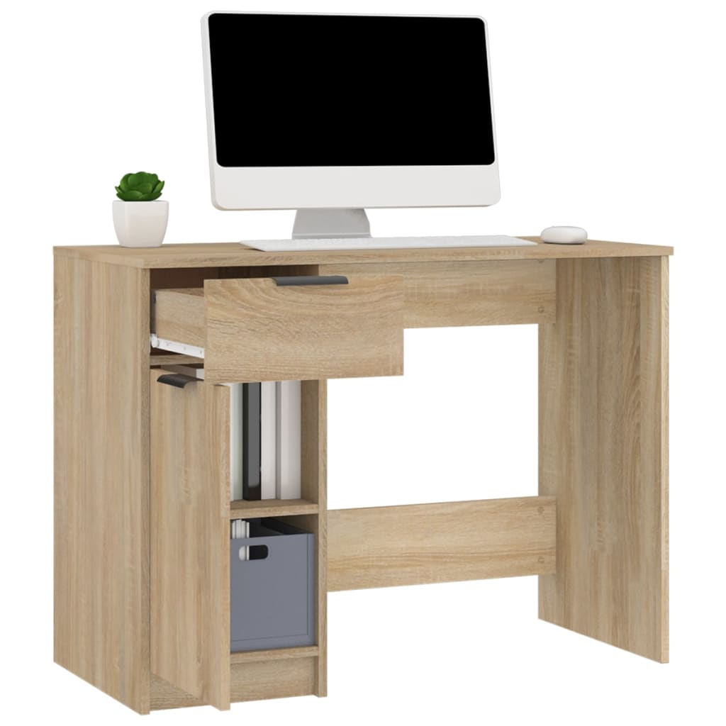 Bureau Chêne sonoma 100x50x75 cm Bois d'ingénierie Bureaux vidaXL