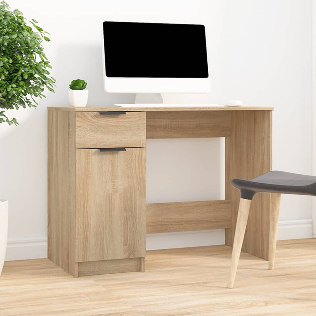 Bureau Chêne sonoma 100x50x75 cm Bois d'ingénierie Bureaux vidaXL