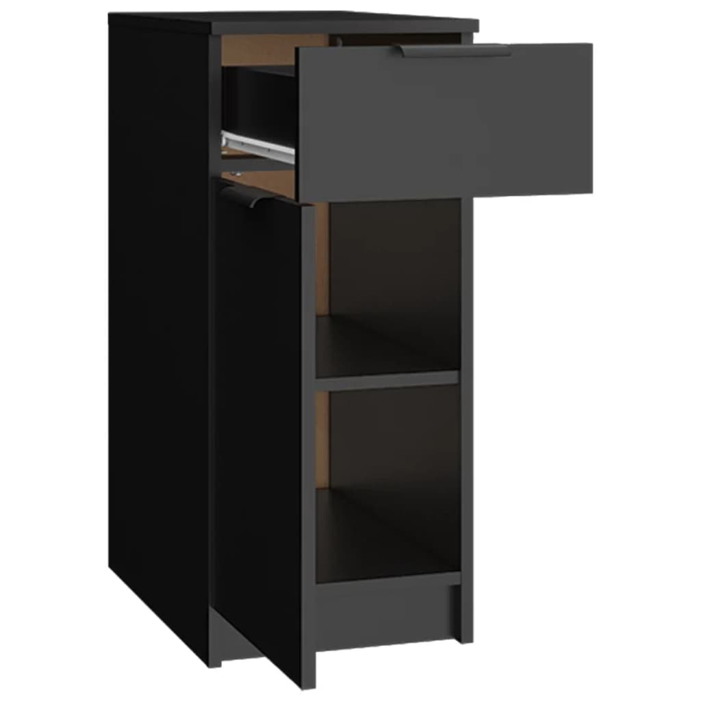 Armoire de bureau noir 33,5x50x75 cm bois d'ingénierie
