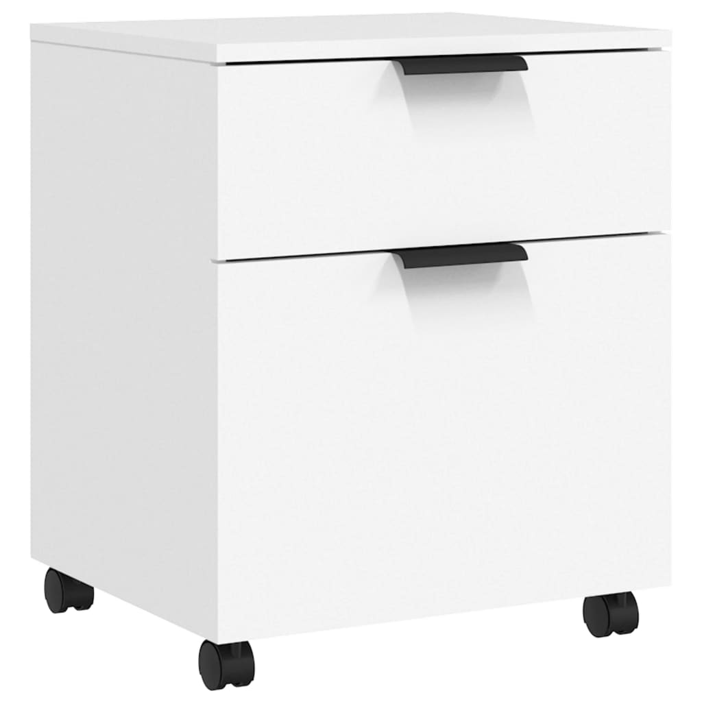 Classeur mobile avec roues Blanc 45x38x54 cm Bois d'ingénierie Armoires & meubles de rangement vidaXL