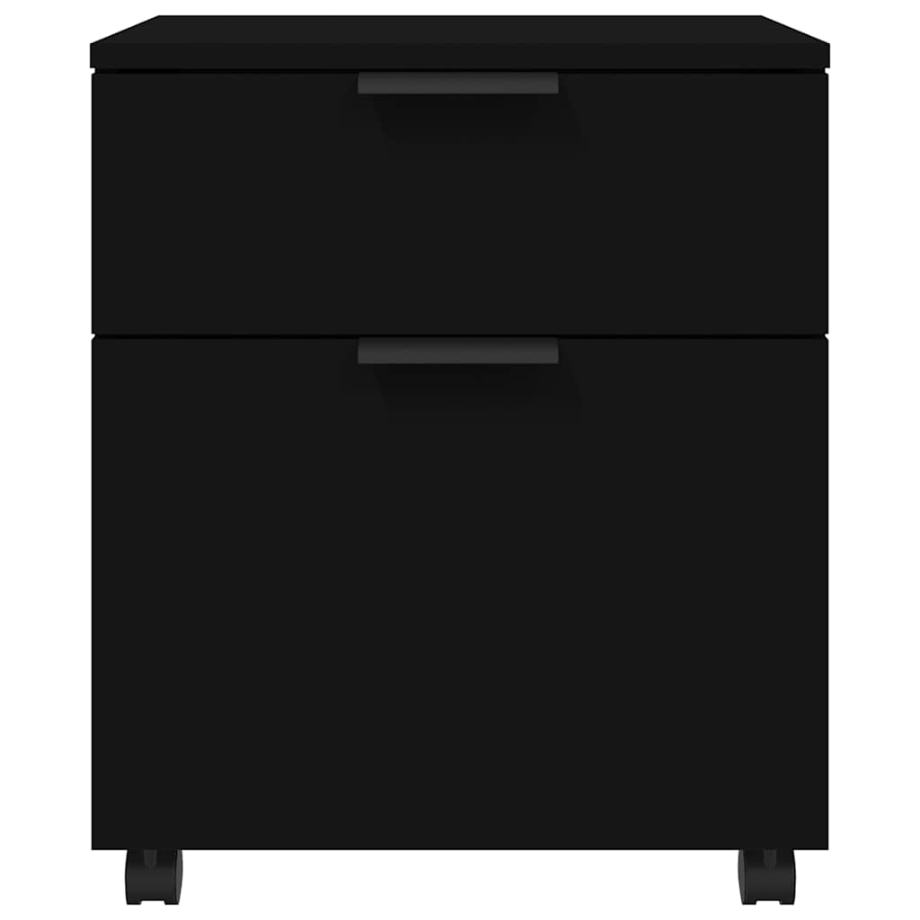 Classeur mobile avec roues noir 45x38x54 cm bois d'ingénierie - XIOS
