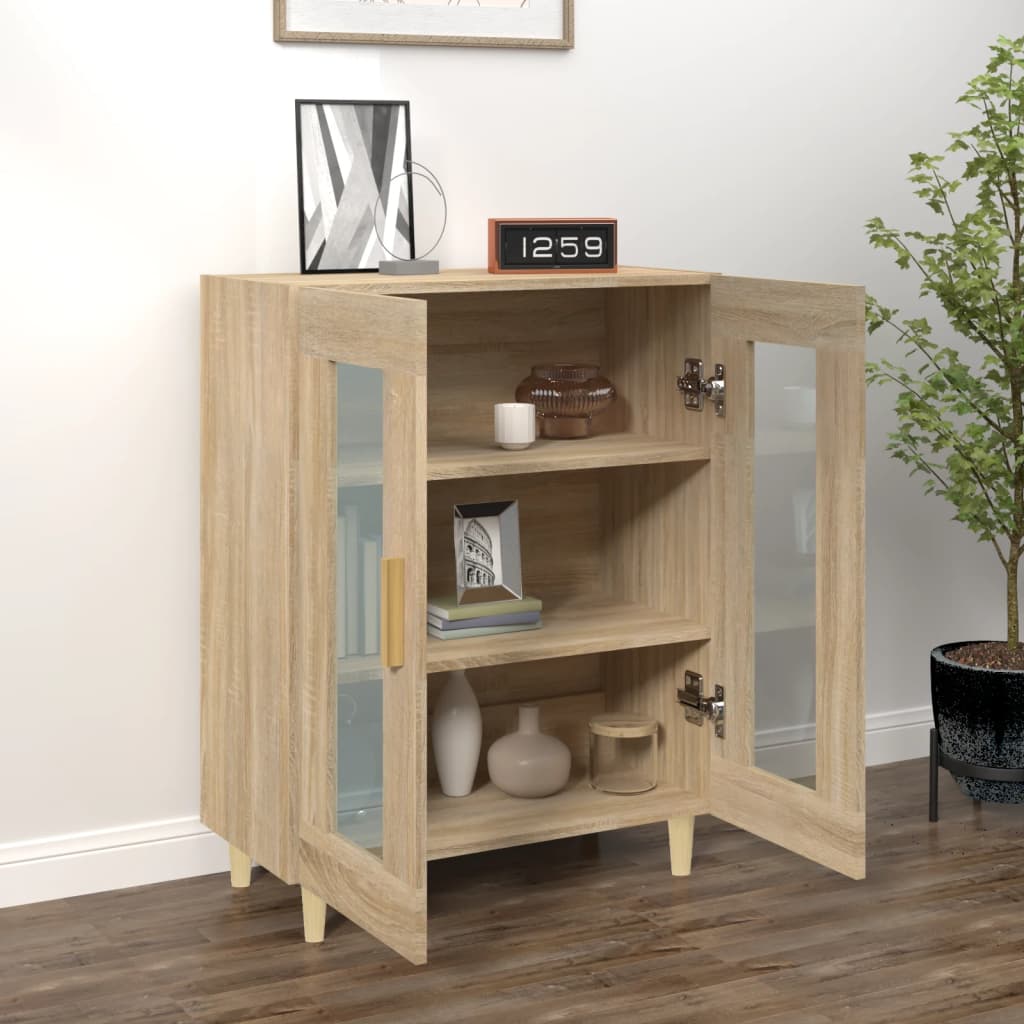 Buffet chêne sonoma 69,5x34x90 cm bois d'ingénierie - XIOS