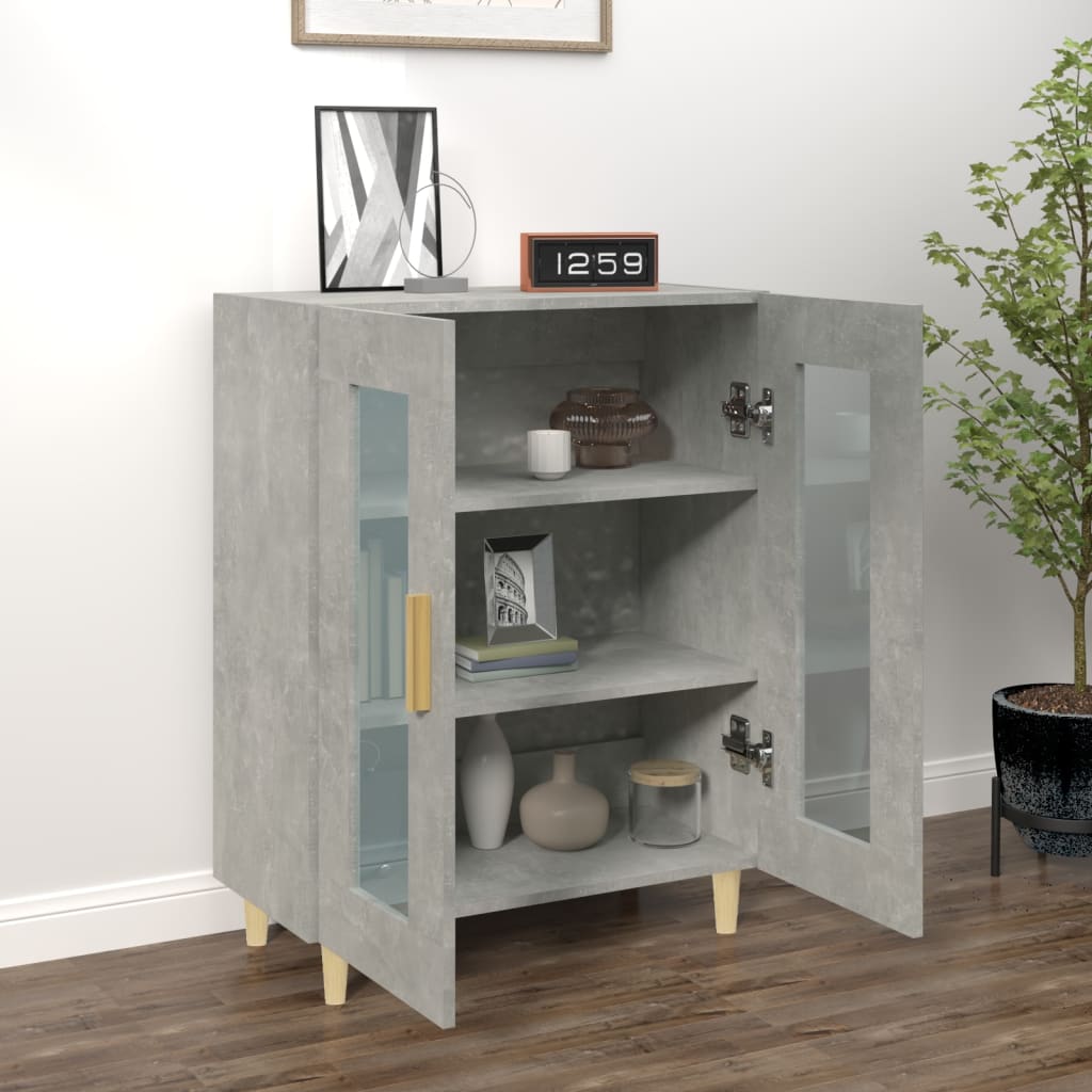 Buffet gris béton 69,5x34x90 cm bois d'ingénierie - XIOS
