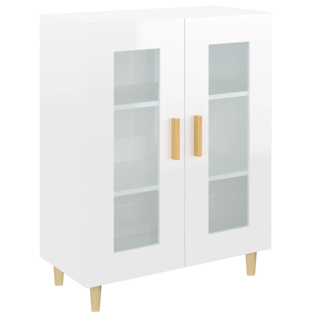 Buffet Blanc brillant 69,5x34x90 cm Bois d'ingénierie - XIOS