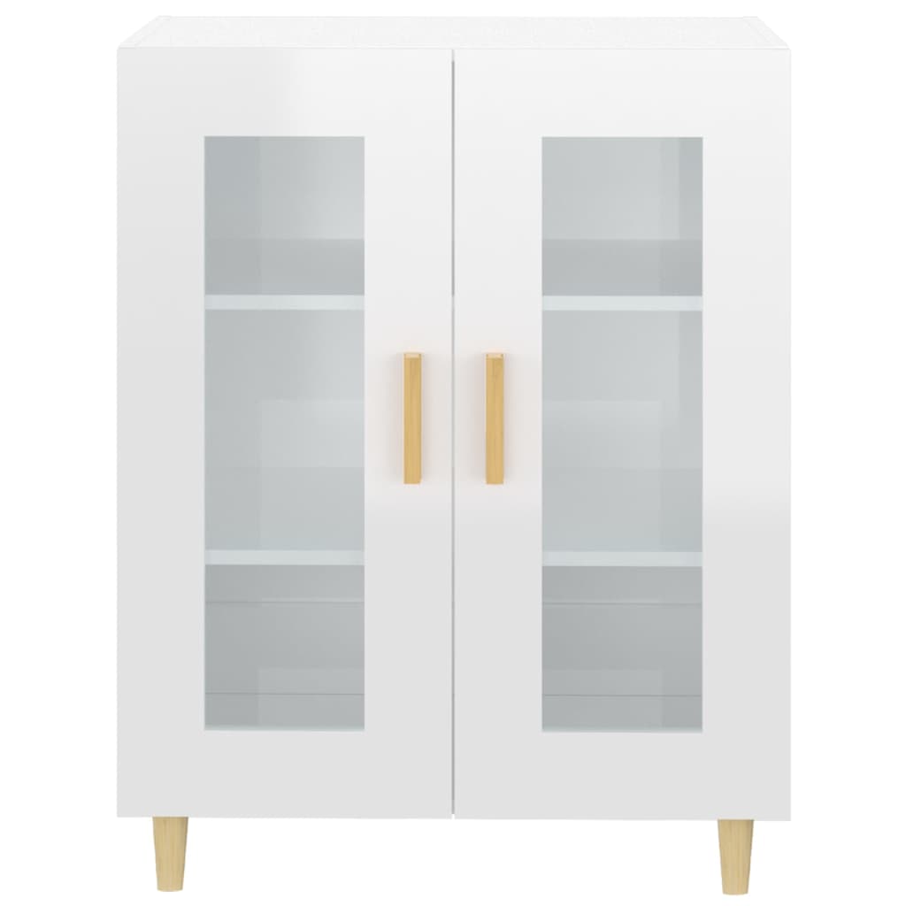 Buffet Blanc brillant 69,5x34x90 cm Bois d'ingénierie - XIOS