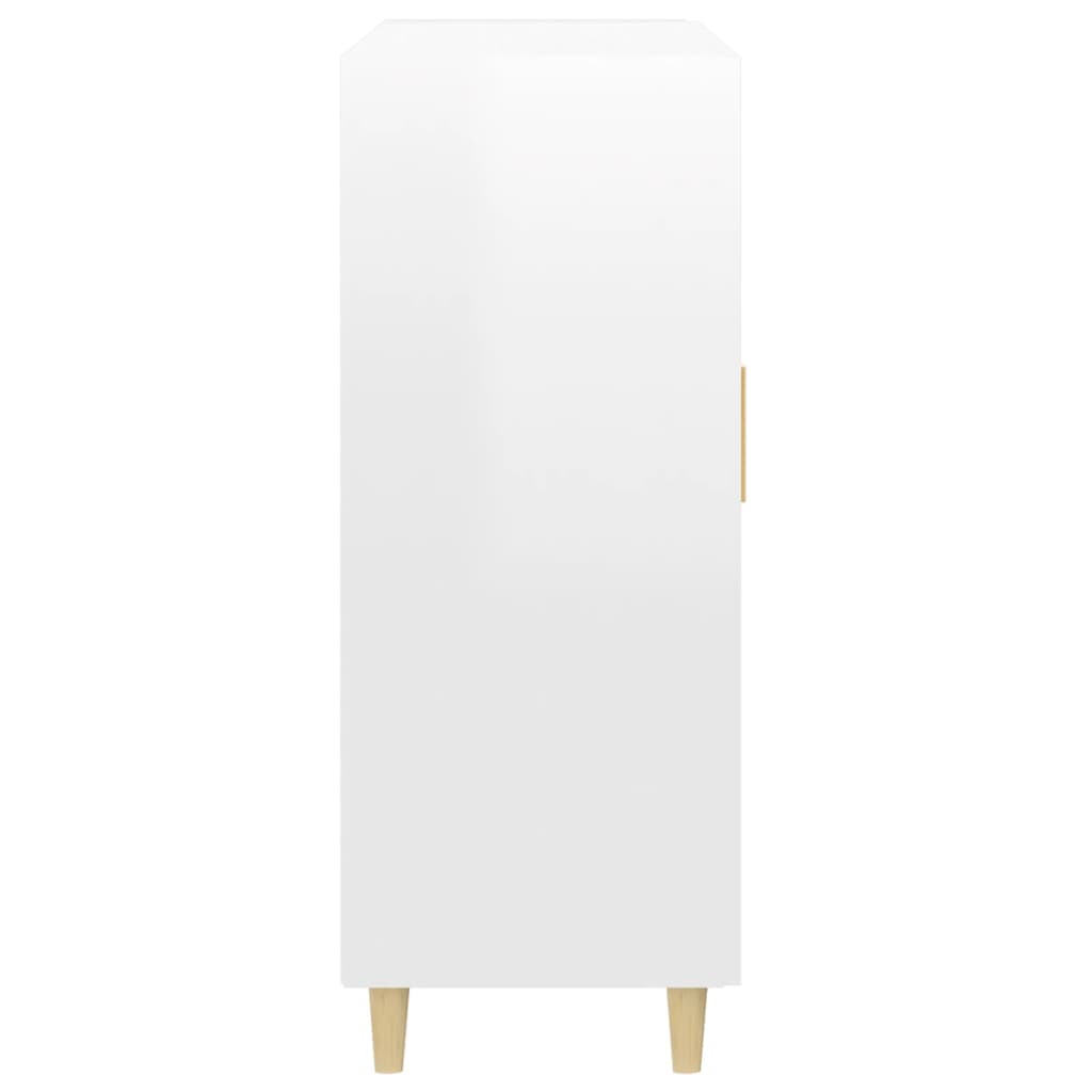 Buffet Blanc brillant 69,5x34x90 cm Bois d'ingénierie - XIOS