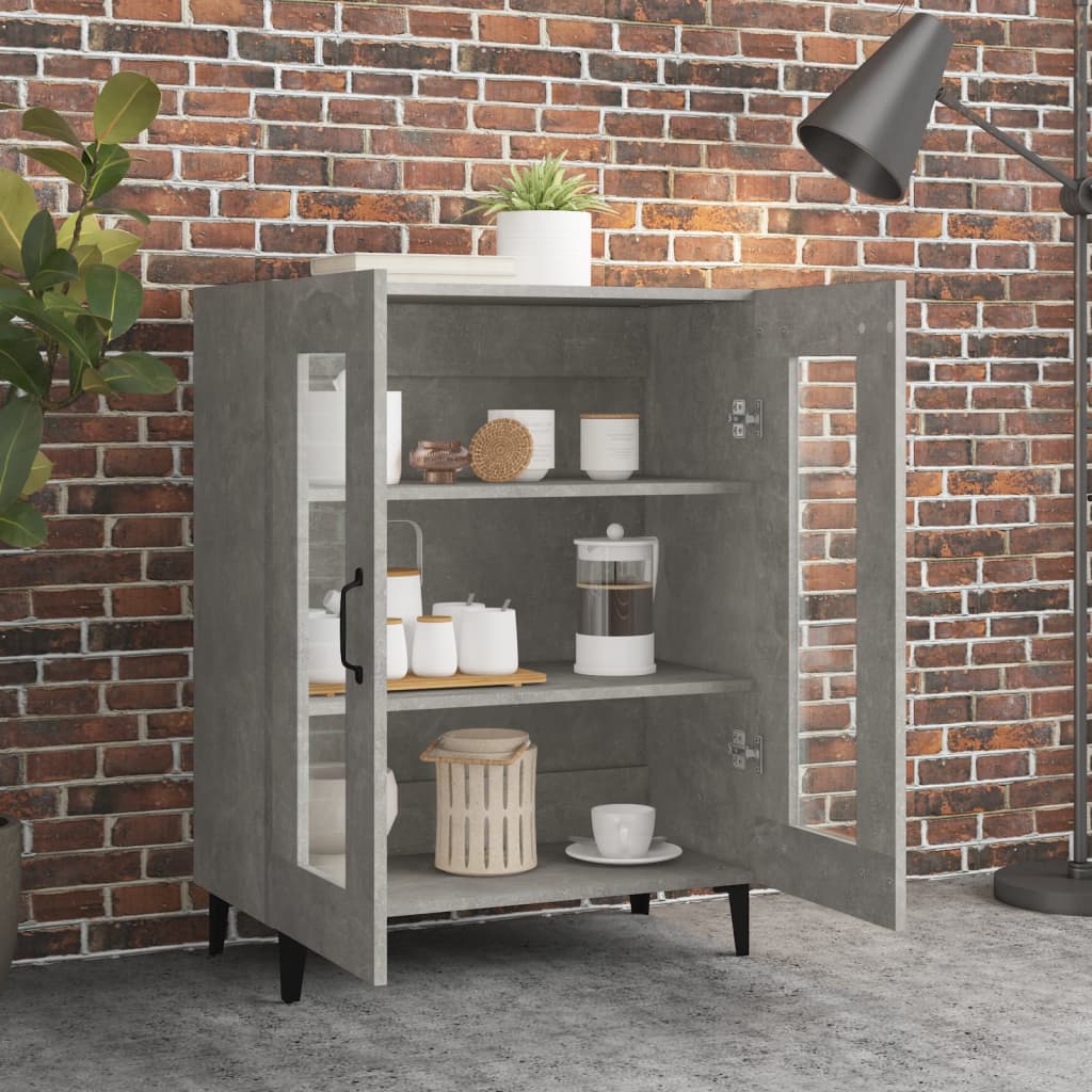 Buffet gris béton 69,5x34x90 cm bois d'ingénierie - XIOS