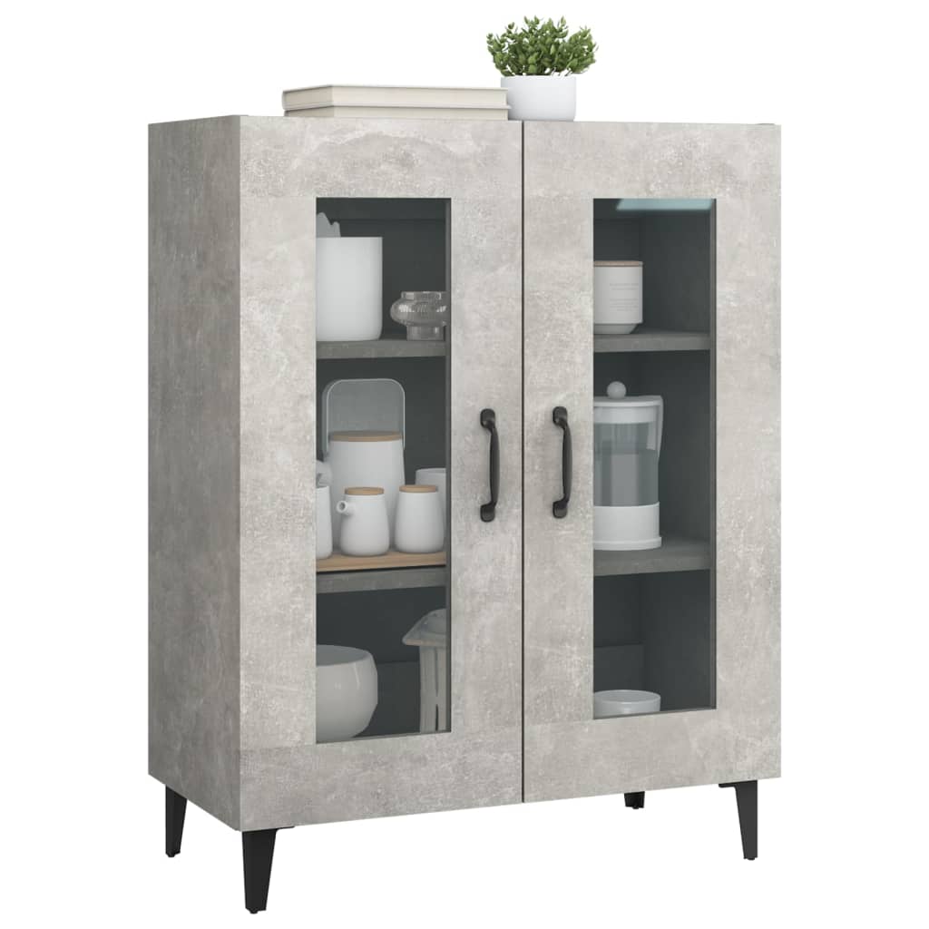 Buffet gris béton 69,5x34x90 cm bois d'ingénierie - XIOS