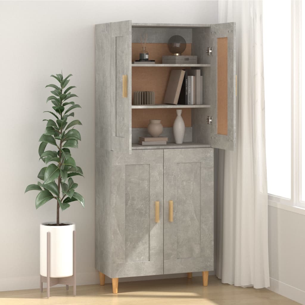 Buffet Gris béton 69,5x34x90 cm Bois d'ingénierie - XIOS