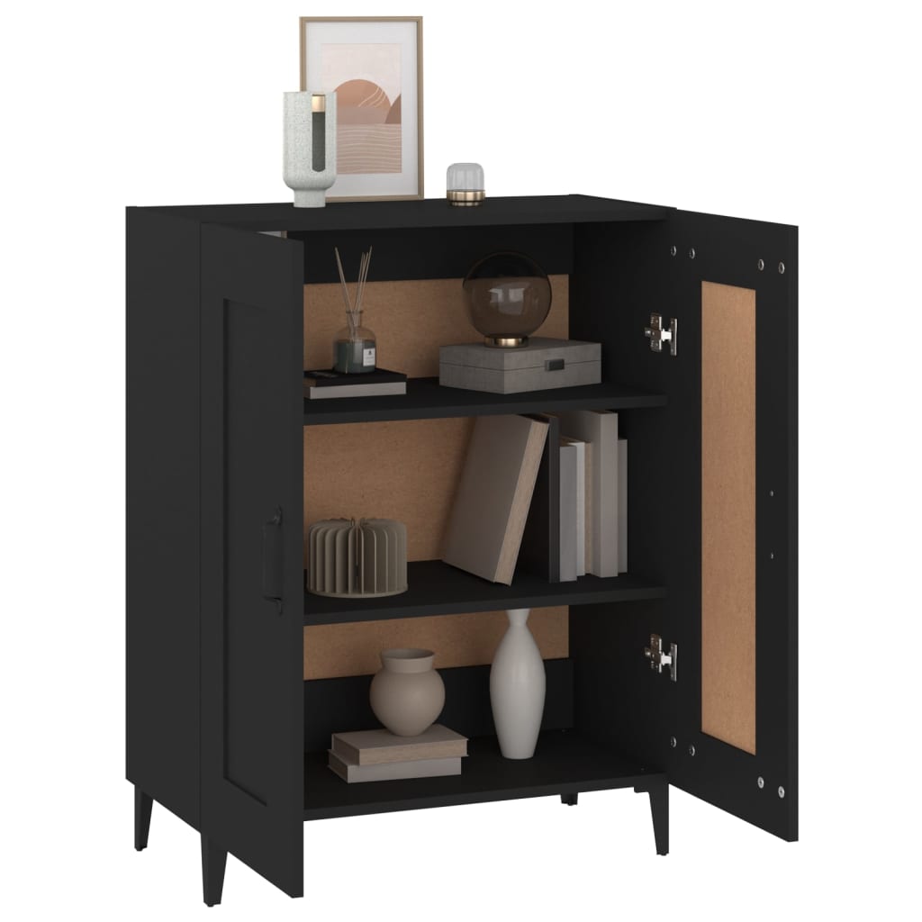 Buffet Noir 69,5x34x90 cm Bois d'ingénierie - XIOS