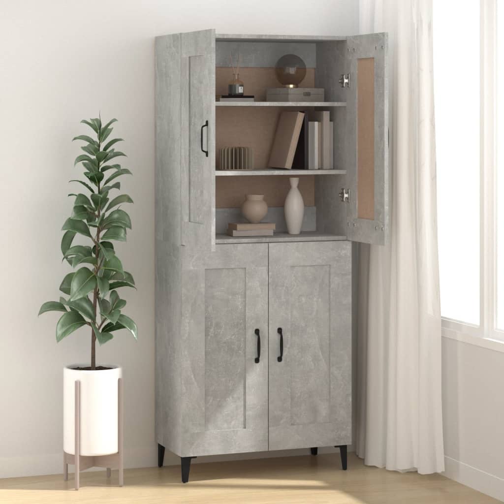 Buffet Gris béton 69,5x34x90 cm Bois d'ingénierie - XIOS