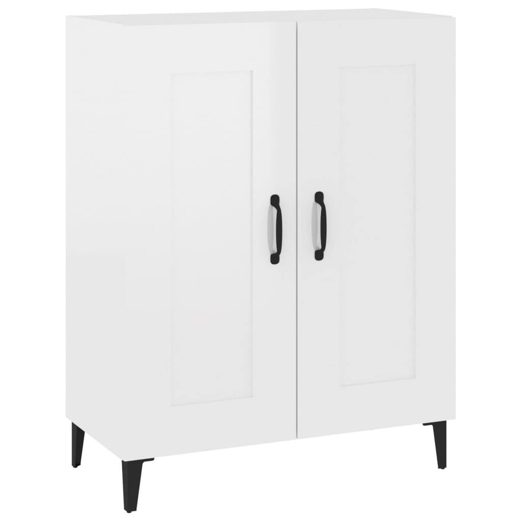 Buffet Blanc brillant 69,5x34x90 cm Bois d'ingénierie - XIOS