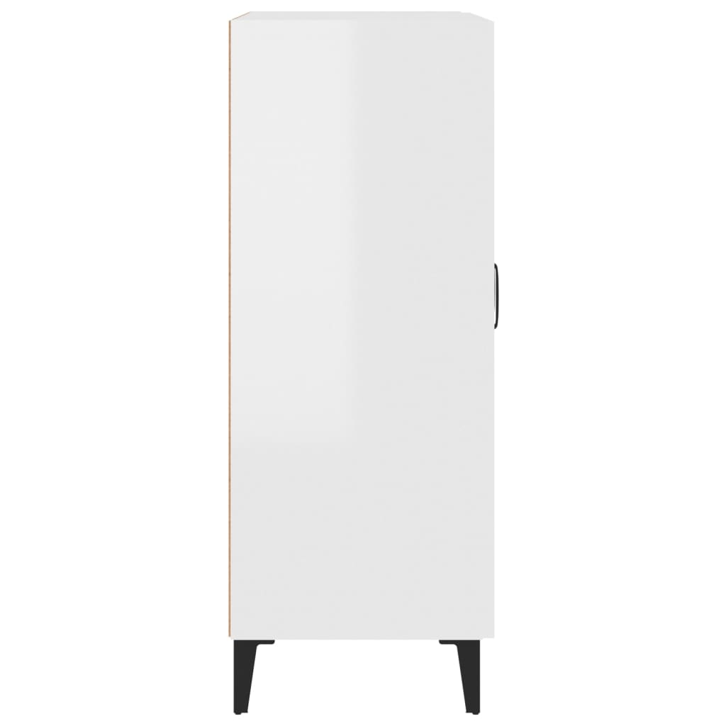 Buffet Blanc brillant 69,5x34x90 cm Bois d'ingénierie - XIOS