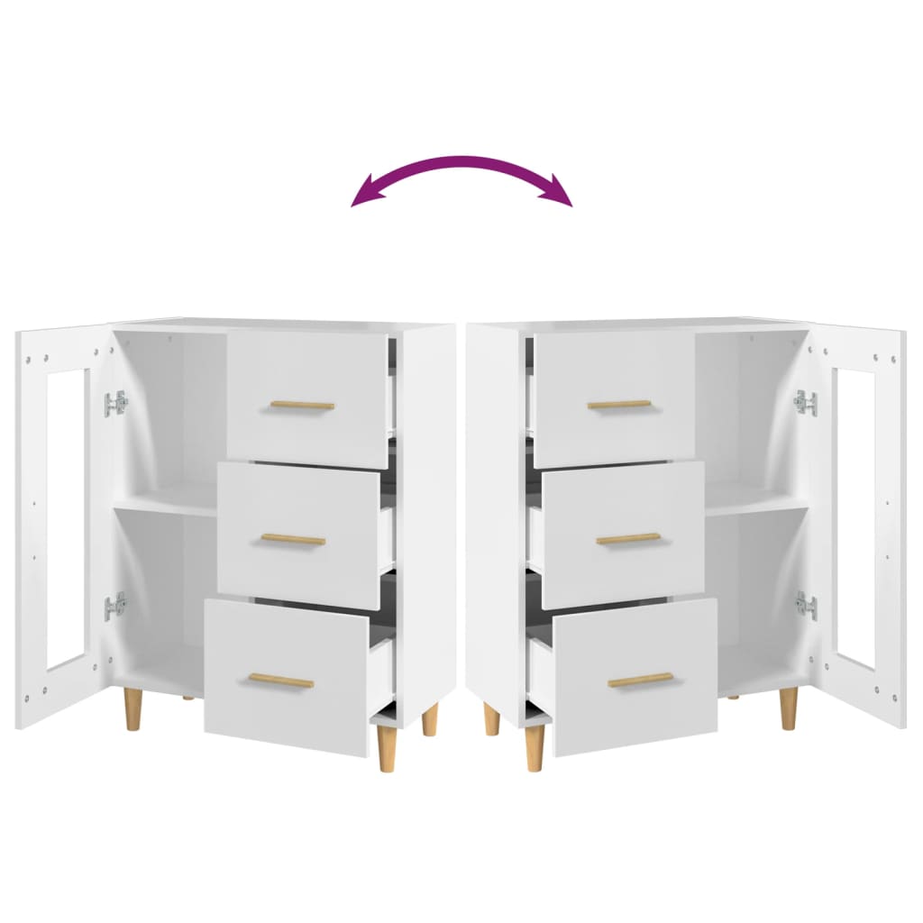 Buffet blanc 69,5x34x90 cm bois d'ingénierie - XIOS