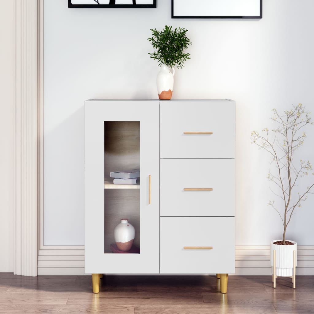 Buffet blanc 69,5x34x90 cm bois d'ingénierie - XIOS