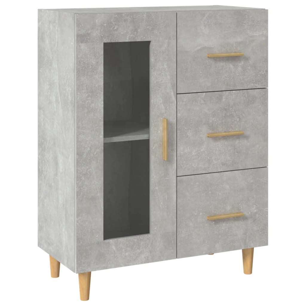 Buffet gris béton 69,5x34x90 cm bois d'ingénierie - XIOS